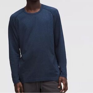 lululemon athletica Metal Vent Deep Blue Long Sleeve Tee (M)